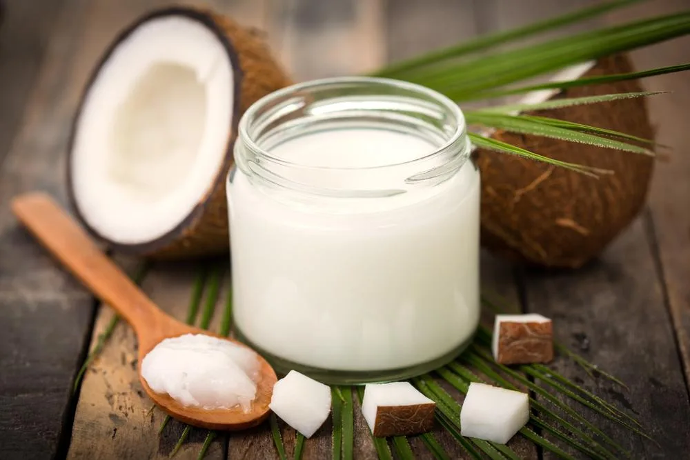 Coconut oil’s fat burning properties come from its medium-chain triglyceride (MCT) fatty acids.