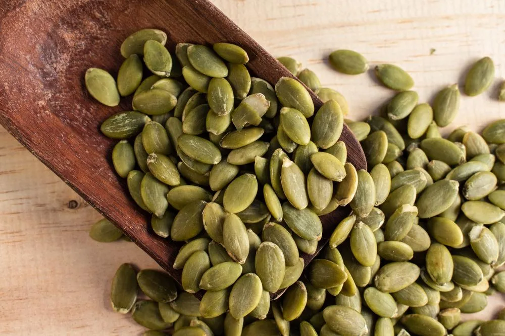 Pumpkin seeds contain healthy fats, fiber, proteins, and other beneficial compounds
