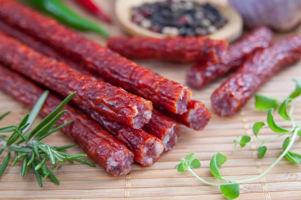 Beef sticks are a great protein source and have a relatively good shelf life.
