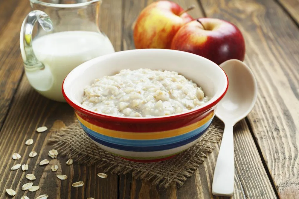 Oatmeal is a whole grain rich in fiber and protein.