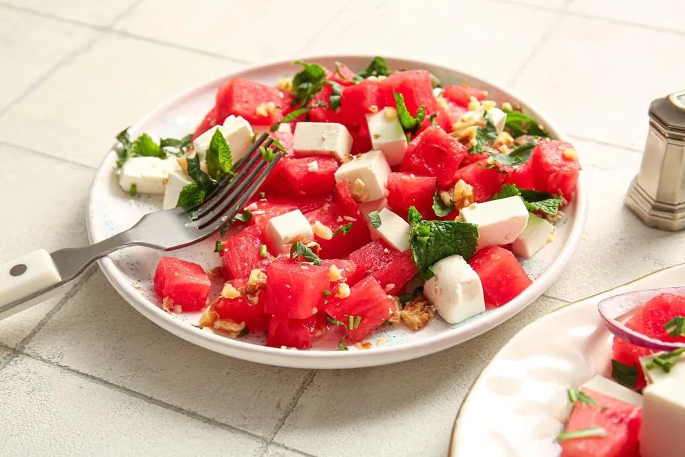The fruity goodness of watermelon and the tanginess of feta cheese come with protein, healthy fats, and extra hydration important for weight loss