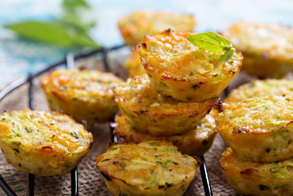 Zucchini tots have a decent amount of fiber, plenty of antioxidants and a little protein from cheese.