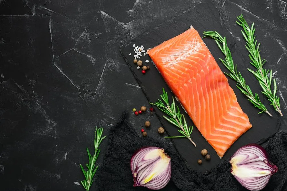 Salmon is high in omega-3 fatty acids, which are beneficial to the heart and brain.