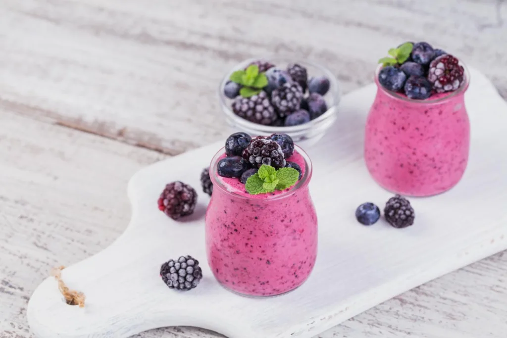 Mixed berry smoothie is packed with antioxidants, fiber, and protein, that will energize and satisfy you.